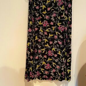 Light flows black skirt with lovely floral print